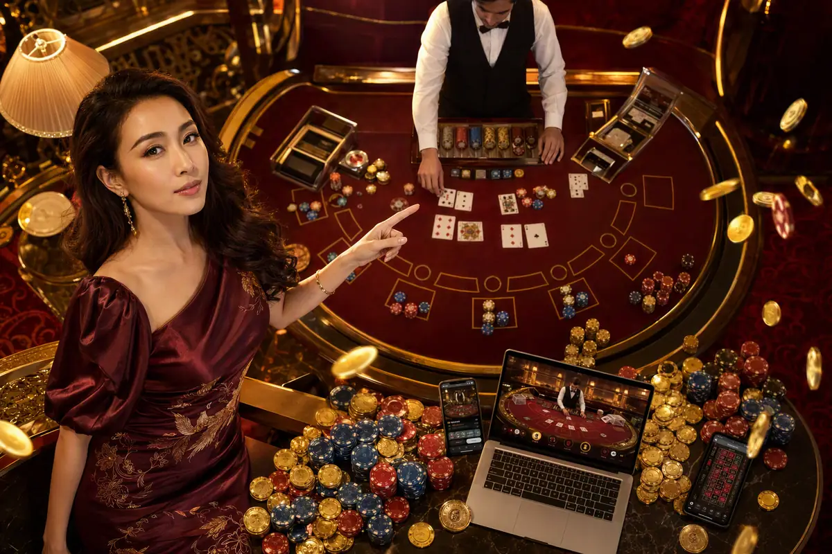 kuatspin Casino meja live baccarat dealer nyata